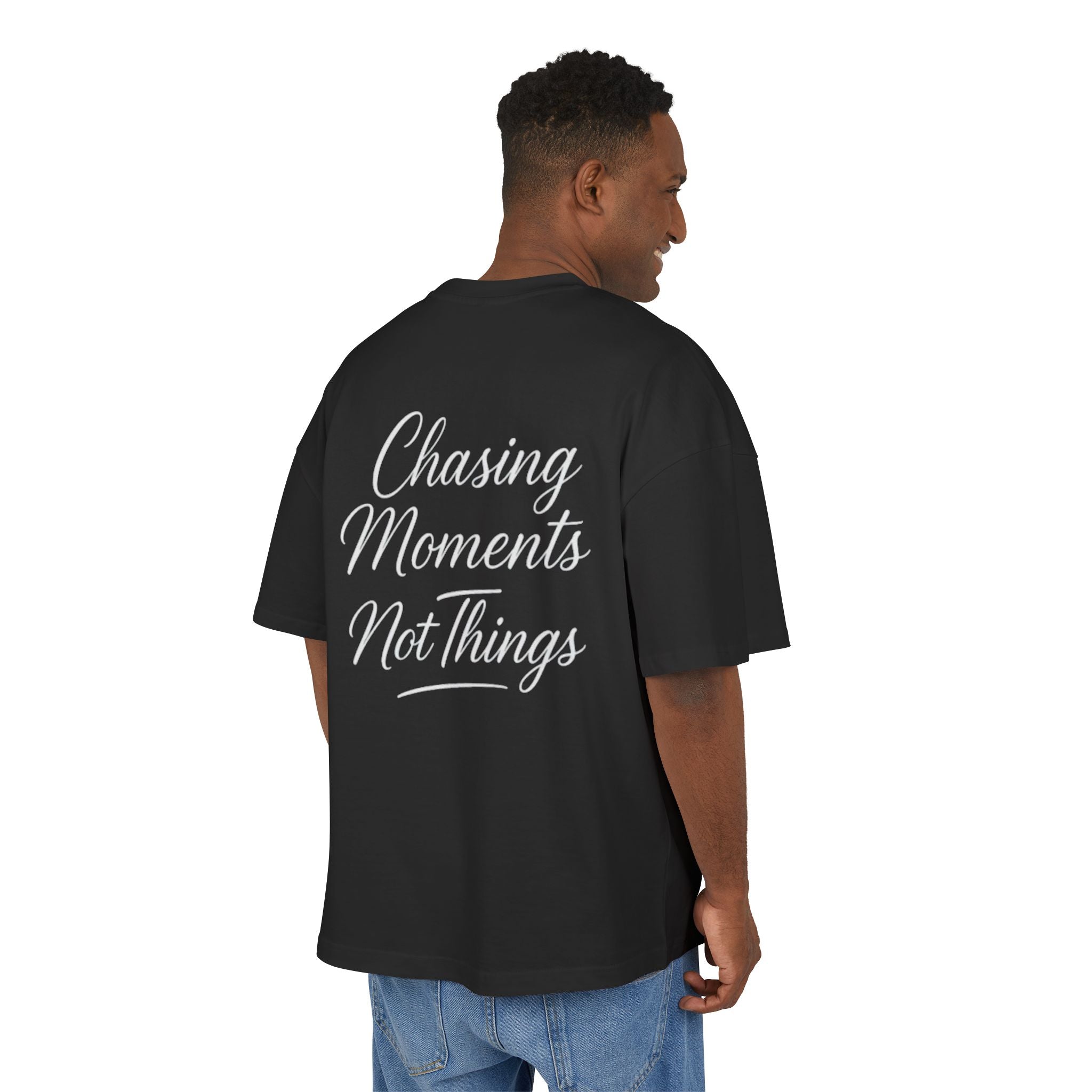 Unisex Orvanta Black Motivational Oversized T-Shirt